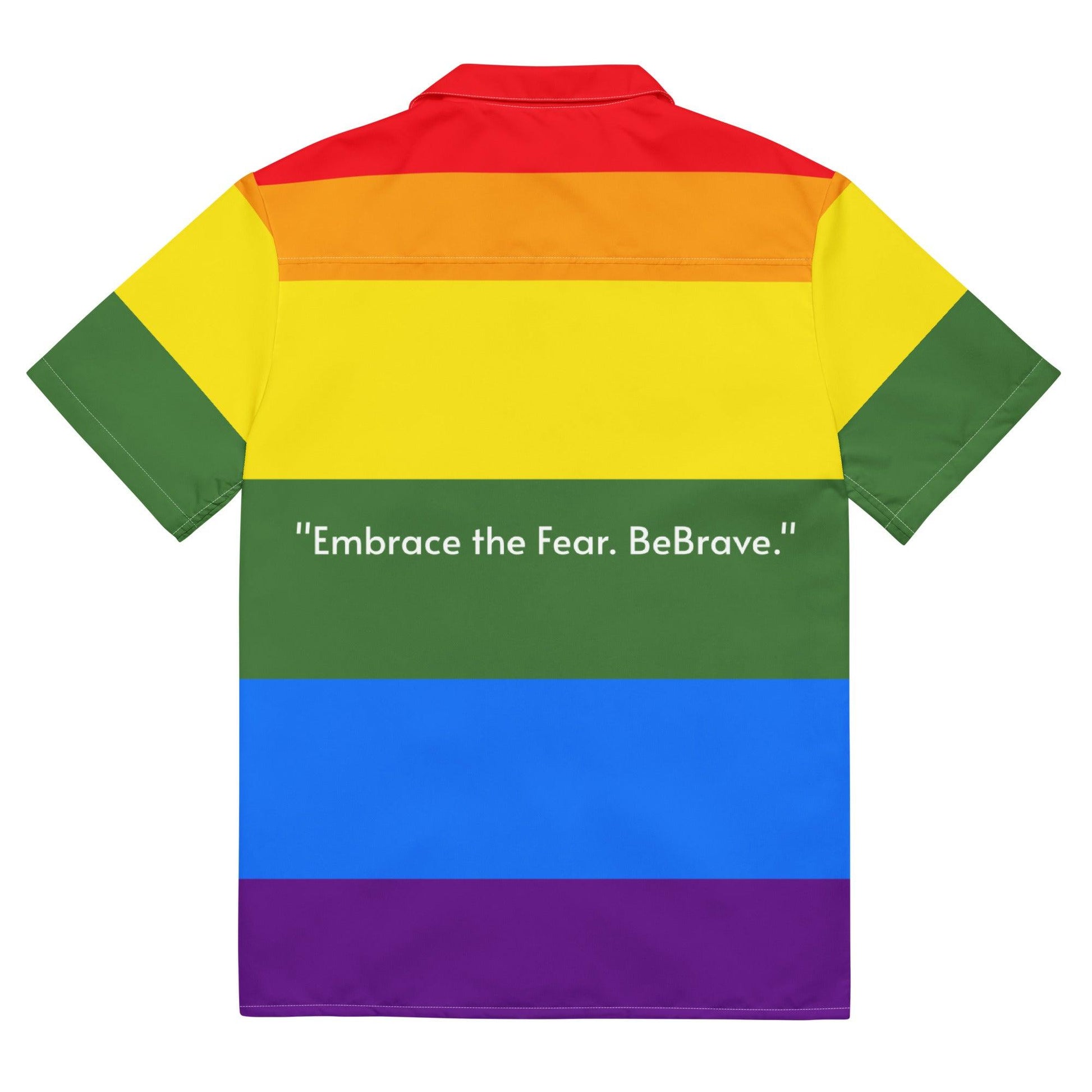 Unisex Pride button shirt - BeBrave