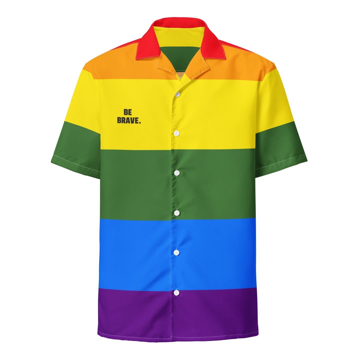 Unisex Pride button shirt - BeBrave